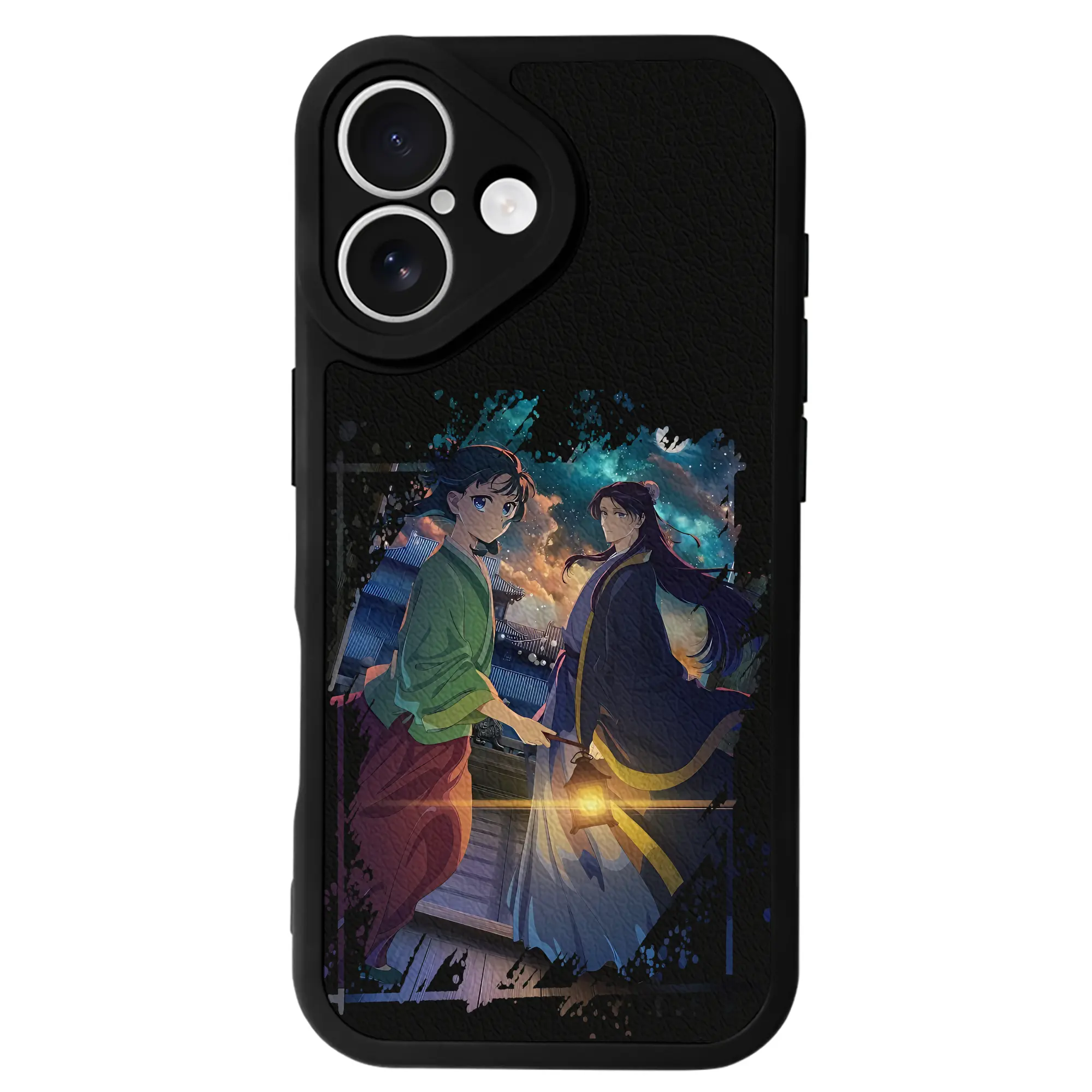 薬屋のひとりごと グッズ,壬氏 - IPhone 16シリーズ対応 ・ シリコンスマホケース ・ レザー調 ・ 高精度フィット ・ 耐衝撃 ・ ワイヤレス充電対応 ・ 精密カット